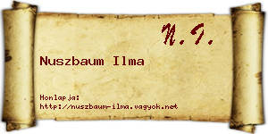 Nuszbaum Ilma névjegykártya